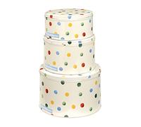 Bridgewater Emma Polka Dot Set 3 round cake tins - 250 (d) x 145mm, 225 (d) x 120mm, 200 (d) x 95mm