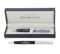 Bridgewater Pen Company Birthday Collection Executive Ballpoint Pen - 18th, 21st, 50th, 60th, 70th, 80th Birthday Boxed Gift (21st Birthday)