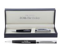 Bridgewater Pen Company Birthday Collection Executive Ballpoint Pen - 18th, 21st, 50th, 60th, 70th, 80th Boxed Gift (40th)