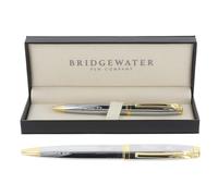 Bridgewater Pen Company Executive Ball Point Pen Collection, Boxed & Sleeved (Chester, Gold Trim)
