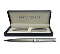 Bridgewater Pen Company Executive Ball Point Pen Collection, Boxed & Sleeved (Galway, Chrome)