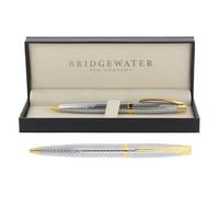 Bridgewater Pen Company Executive Ball Point Pen Collection, Boxed & Sleeved (Lancaster, Gold Trim)