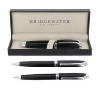 Bridgewater Pen Company Executive Ball Point Pen & Mechanical Pencil Gift Set Collection, Boxed, Sleeved (Chester, Black)