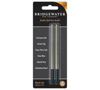 Bridgewater Black Roller Ball Pen 2 Pack Refill 346621