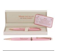 Bridgewater Pen Company Sentimental Ballpoint Pen, Luxury Refillable Ballpoint, Boxed with Message Card for family, Mum, Nan, Sister, Friends, Dad & Grandad (Mum Heart of Our Family)