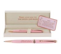Bridgewater Pen Company Sentimental Ballpoint Pen, Luxury Refillable Ballpoint, Boxed with Message Card for family, Mum, Nan, Sister, Friends, Dad & Grandad (Nan Love You To The Moon & Back)