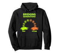 Bridging Generations Neon Atom Design Pullover Hoodie
