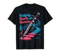 Bridging Hearts with Harmony Music Design T-Shirt