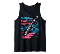 Bridging Hearts with Harmony Music Design Tank Top
