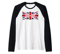 Bridgnorth UK British Flag Raglan Baseball Tee