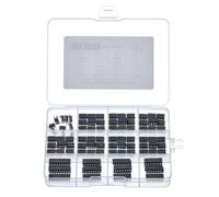 Bridgold 100pcs 12Types Opamp Timer Darlington Phototcoupler,Including:PC817C JRC4558 UA741 NE555 NE5532P LM393 LM386 LM358 ULN2803 ULN2003 LM339 LM324 .