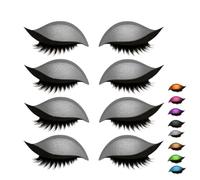 Bridle Bronze Eyelashes, Lazy Eye Shadow Eyelash Patch, Parches Para Pestañas, Eyeshadow Stickers, Colorful Eyeshadow and Lash Sticker for All Eye Shapes(Silverx4)