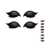 Bridle Bronze Eyelashes, Lazy Eye Shadow Eyelash Patch, Parches Para Pestañas, Eyeshadow Stickers, Colorful Eyeshadow and Lash Sticker for All Eye Shapes(Black)