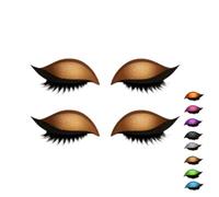 Bridle Bronze Eyelashes, Lazy Eye Shadow Eyelash Patch, Parches Para Pestañas, Eyeshadow Stickers, Colorful Eyeshadow and Lash Sticker for All Eye Shapes(Green)