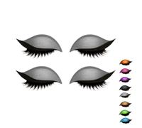 Bridle Bronze Eyelashes, Lazy Eye Shadow Eyelash Patch, Parches Para Pestañas, Eyeshadow Stickers, Colorful Eyeshadow and Lash Sticker for All Eye Shapes(Silver)