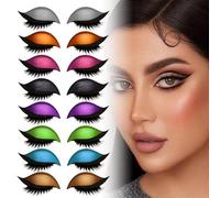 Bridle Bronze Eyelashes, Lazy Eye Shadow Eyelash Patch with Lashes, 3-in-1 Self-Adhesive All in One Magic Lashes, Questumble/Repairig Lazy Eyeshadow Eyelash,Waterproof Eyelashes Makeup Stickers (8PC)