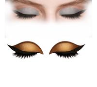 Bridle Bronze Eyelashes, Lazy Eye Shadow Eyelash Patch with Lashes, 3-in-1 Self-Adhesive All in One Magic Lashes, Questumble/Repairig Lazy Eyeshadow Eyelash,Waterproof Eyelashes Makeup Stickers (F)