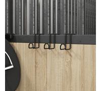 Bridle hanger 3pc Black powder-coated steel 4x10x13.5cm Stable rack organizerXL
