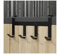 Bridle Hanger 4 Hooks Black Powder-Coated Steel 36 x 15 x 19cm Stable Rack Tack