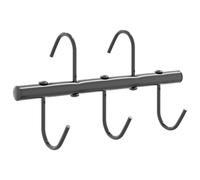 Bridle Hanger with 5 Swivel Hooks Saddle Rack Stand Black Steel vidaXL