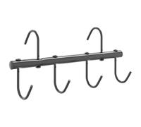 Bridle Hanger with 6 Swivel Hooks Saddle Rack Stand Black Steel vidaXL