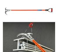 Bridle Web Sling Grabber, Lifting Chain Slings Grabber, Cargo Towing Pole for Safe Towing and Handling of Cargo, Safety Traction Control Hook for Push/Pull of Hoisted Loads(A 124cm)