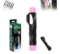 Bridlebronze Golf Grip Trainer - Golf Swing Aid Club Attachment for Correct Hand Placement, Golf Club Training Grip for All Levels To Enhance Grip Strength, Precision, Swing Skill (Pink)