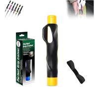 Bridlebronze Golf Grip Trainer - Golf Swing Aid Club Attachment for Correct Hand Placement, Golf Club Training Grip for All Levels To Enhance Grip Strength, Precision, Swing Skill (Yellow)