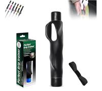 Bridlebronze Golf Grip Trainer - Golf Swing Aid Club Attachment for Correct Hand Placement, Golf Club Training Grip for All Levels To Enhance Grip Strength, Precision, Swing Skill (Black)