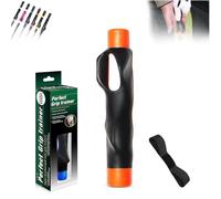 Bridlebronze Golf Grip Trainer - Golf Swing Aid Club Attachment for Correct Hand Placement, Golf Club Training Grip for All Levels To Enhance Grip Strength, Precision, Swing Skill (Orange)