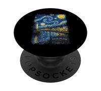 Bridlington Starry Night Lighthouse Seaside PopSockets Adhesive PopGrip