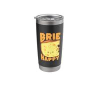 Brie Happy Cute Cheese Pun Food Lover Design Stainless Steel Insulated Tumbler