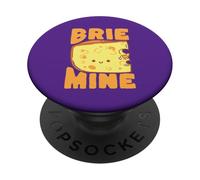 Brie Mine Cute Cheese Pun Food Lover Design PopSockets Adhesive PopGrip