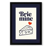 Brie Mine Minimalist Framed Wall Art Print A1 (84.1×59.4cm) Black, Wall Decor for Living Room, Bedroom, Office & Home, Ready to Hang, Art Gift