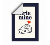 Brie Mine Minimalist Unframed Wall Art Print A4 (29.7×21cm), Wall Decor for Living Room, Bedroom, Office & Home, Art Gift
