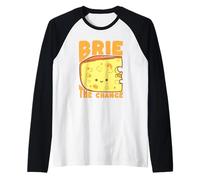 Brie The Chance Funny Cheese Pun Design Raglan Baseball Tee
