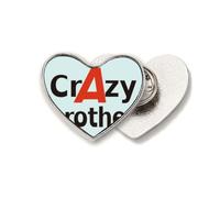 brief best cool fraternal sibling Heart Metal Pin Brooch Clip Love