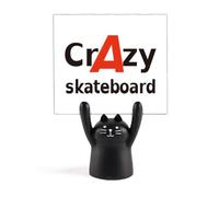 Brief Best Cool Skateboard skids Memo Holder Cartoon Black Cat Stand Decoration