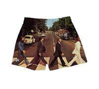 BRIEF INSANITY Comfortable Loose Fit Boxer Shorts (Humorous) | Silky Feel Graphic Print Boxers for Men & Women New, Abbey Road, L