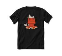 BRIEF INSANITY Snoopy Unisex T-Shirt - Comfy, Ultra-Soft, Short Sleeve Peanuts Snoopy Halloween Fall Themed T-Shirt (S-XXL), Snoopy Boo, Large