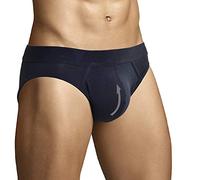 Brief with Front Fill to increase the volume and size of the male attributes and give a rounded shape - Push up and fill - Made in Europe (S) Black