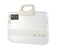 Briefcase - A4 Waterproof Clear Portable Storage System For Documents | Storage Box For Files With Handle, Home, Office, Work, School, Passport, Certificate, Receipt, Laptop