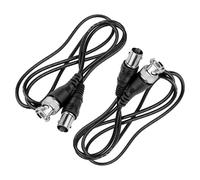 BRIEFCEC BNC Extension Cable 1m Male to Female Connector CCTV Security Camera RF Professional Coaxial Cable (1M, 2Pcs, Black)