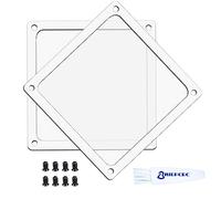 BRIEFCEC Dust Filter 120mm with Screws for Computer Cooler/PSU/Routers NYLON 80 Mesh, Magnetic Frame PC Fan Dust Mesh PC Cooler Filter Dustproof Computer Fan Grill (NYLON, 2Pack, White)