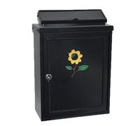Briefkasten Im Europäischen Stil Regensicherer Postkasten Für Den Außenbereich Mehrere Muster Kreativer Postbox Zum Aufhängen Von Zeitungen(Black-N), Litobnx, Black-o,