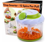 Brieftons QuickPull Food Chopper: Powerful Manual Handheld Chopper/Mixer/Blender, 950 ml, with 3 Recipe Ebooks