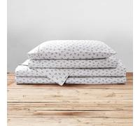 Brielle Home Printed 100% Cotton Percale Sheet Set, Anchors Navy, King