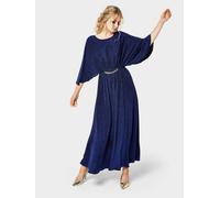 Brielle Metallic Jersey Blue Maxi Dress GWD by GEORGE W. DAVIES Cobalt 12