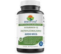 Brieofood Vitamin B-12 (Methycoballamin) 6000 mcg- 240 Tablets. Non-GMO, and Gluten Free
