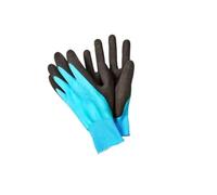 Briers Advanced Waterproof Comfort Grips Hi-Grip Protection Heavy Duty Gardening Gloves Blue/Grey Latex, 1 Pair Unisex (Large)